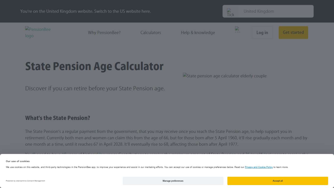 State Pension Age Calculator PensionBee